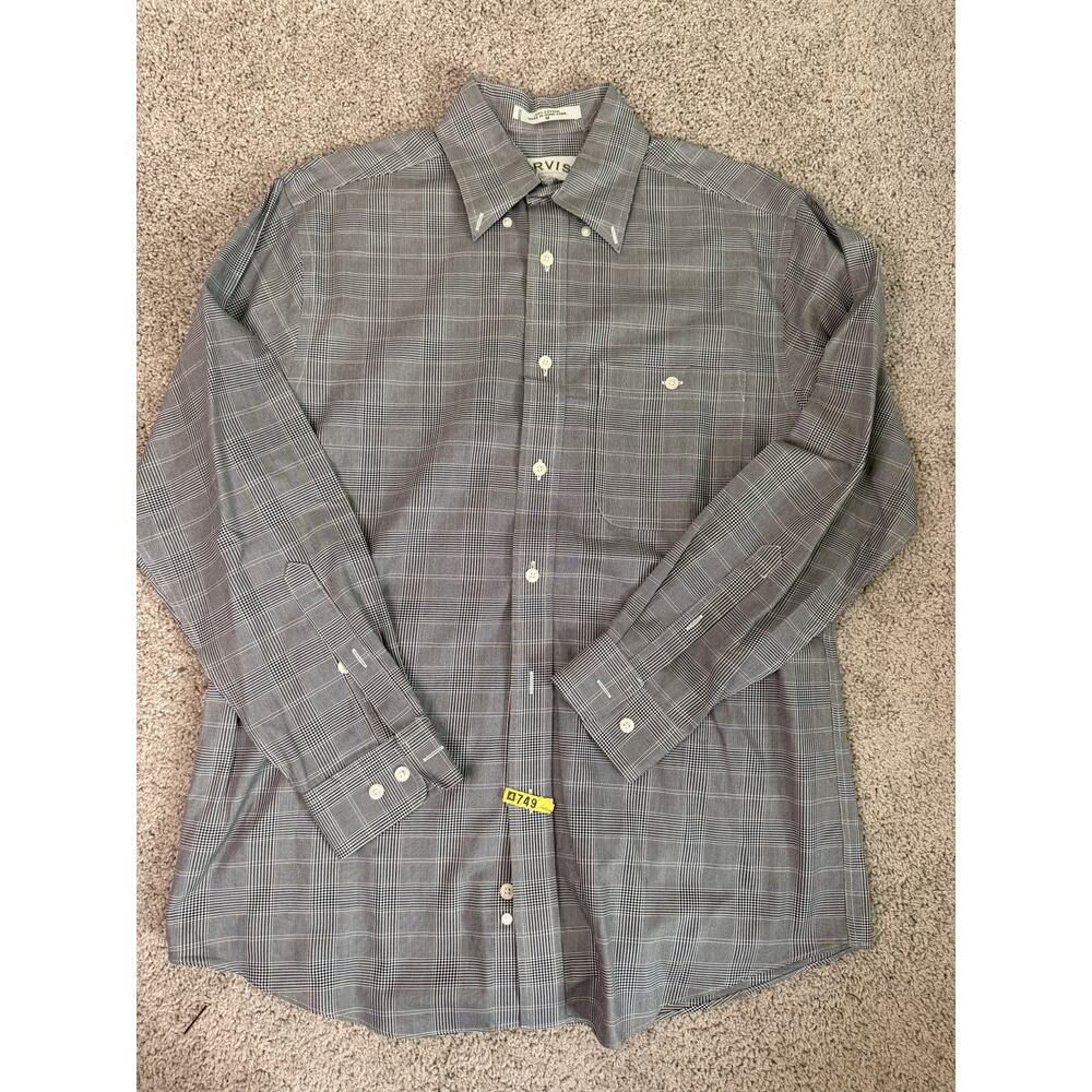 Vintage Orvis Men's Glen Plaid Button-Down Shirt — Size Medium